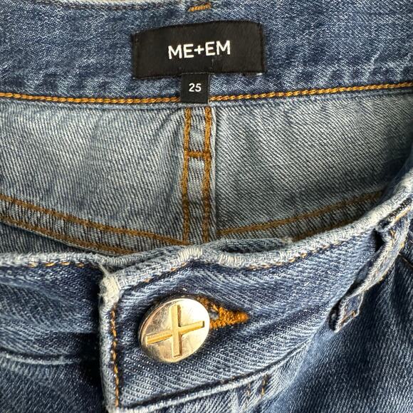 ME+EM Authentic Relaxed Carpenter Jeans Utility Straight Medium Wash Size 25 - Picture 8 of 9